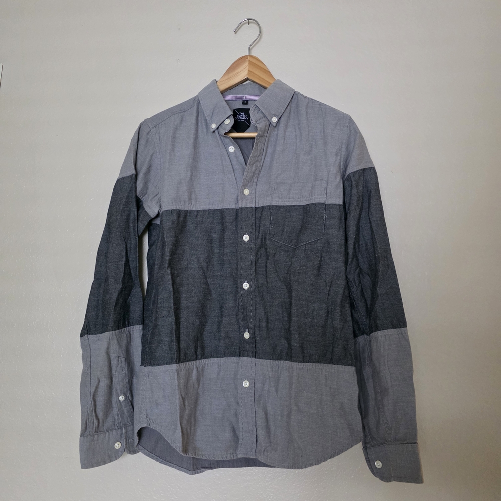 Men's Gray Colorblock Shirt